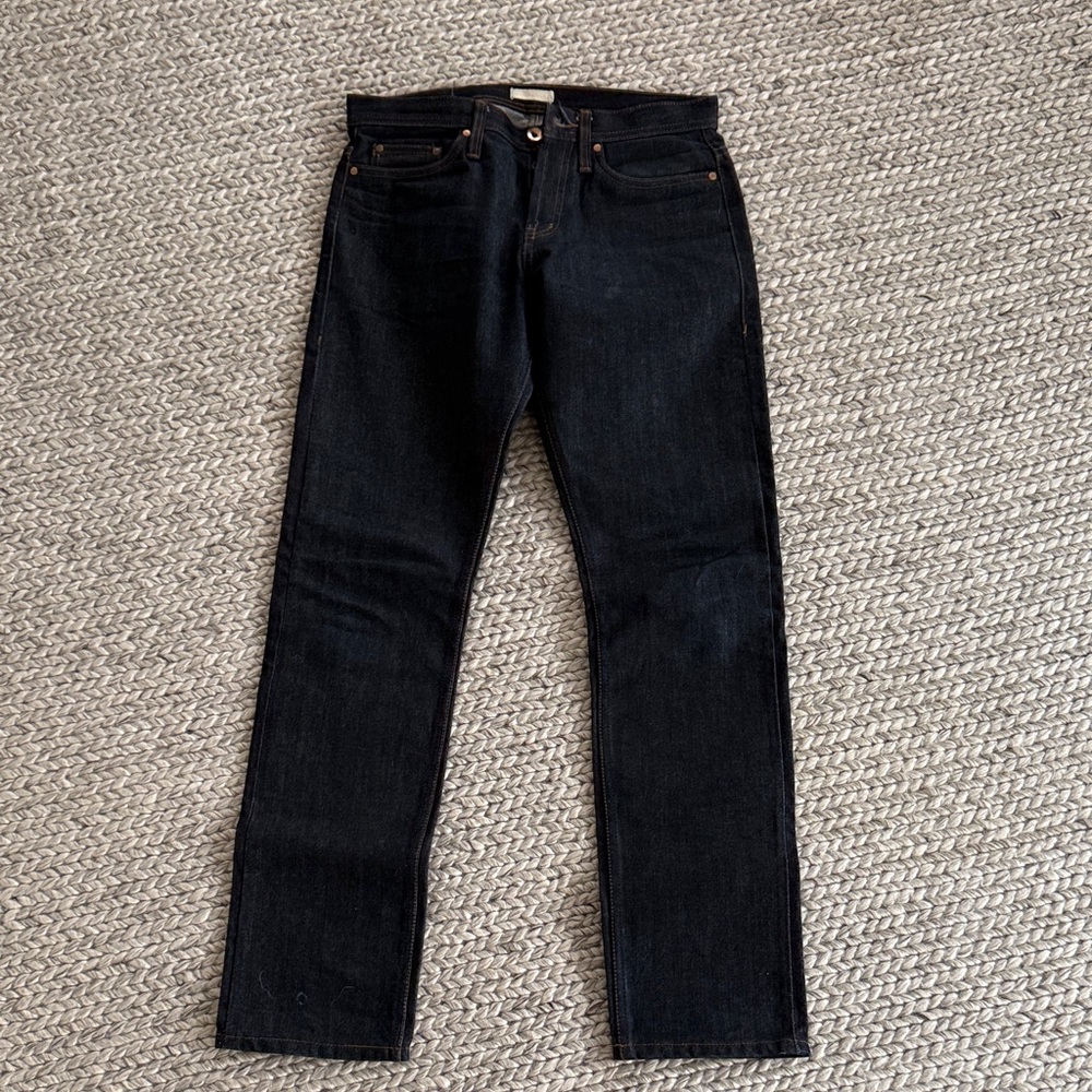 Men's Classic Dark Denim Straight Jeans